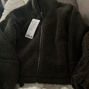 Cinchable fleece zip up from lululemon